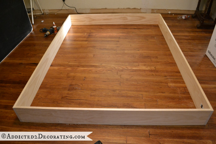 Best ideas about DIY Box Spring Bed Frame
. Save or Pin DIY Stained Wood Raised Platform Bed Frame – Part 1 Now.