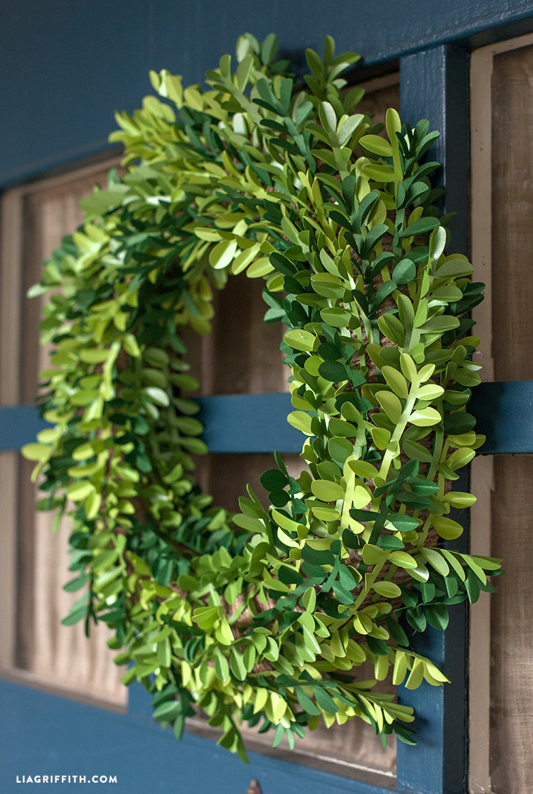 Best ideas about DIY Boxwood Wreath
. Save or Pin DIY Paper Boxwood Wreath for Spring Lia Griffith Now.