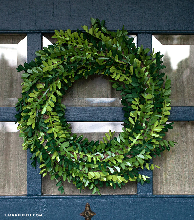 Best ideas about DIY Boxwood Wreath
. Save or Pin DIY Paper Boxwood Wreath for Spring Lia Griffith Now.