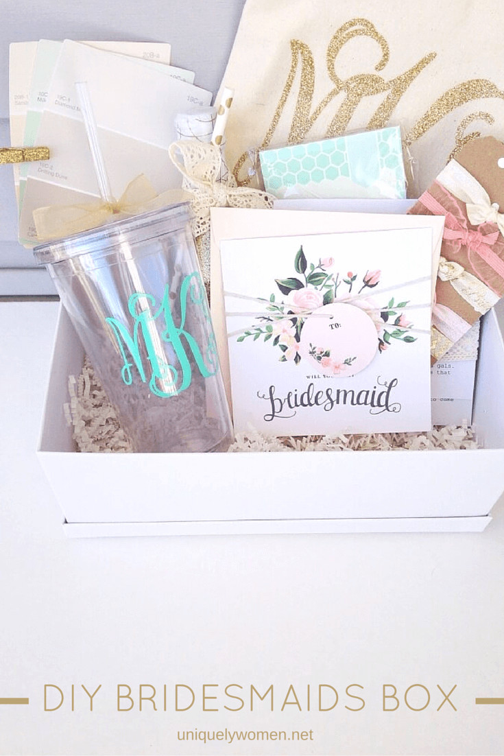 Best ideas about DIY Bridesmaid Proposal Box
. Save or Pin DIY Bridesmaids Box Uniquely Women Now.