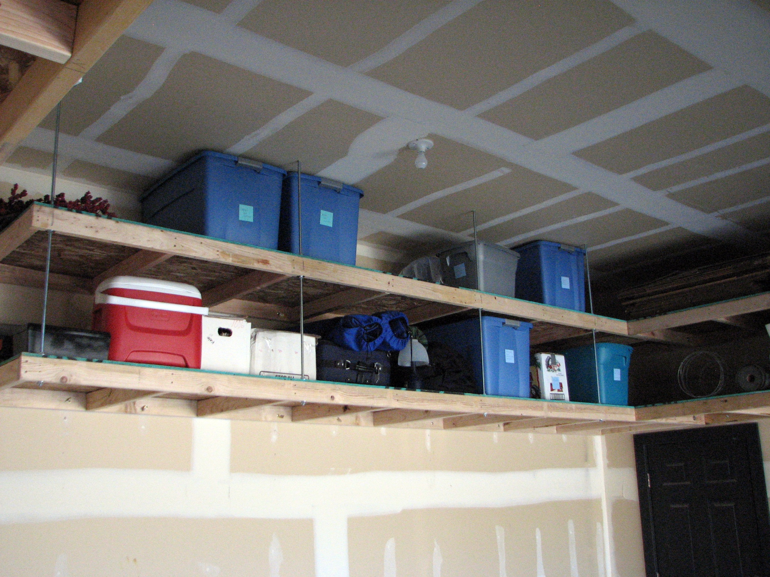Best ideas about DIY Building An Overhead Garage Storage Shelf
. Save or Pin Genius Garage Organization Hacks Now.