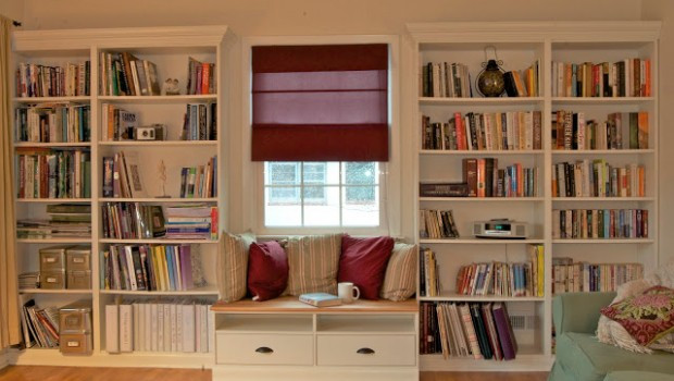 Best ideas about DIY Built In Bookcase Plans
. Save or Pin Built in Bookshelves with Window seat for under $350 Now.