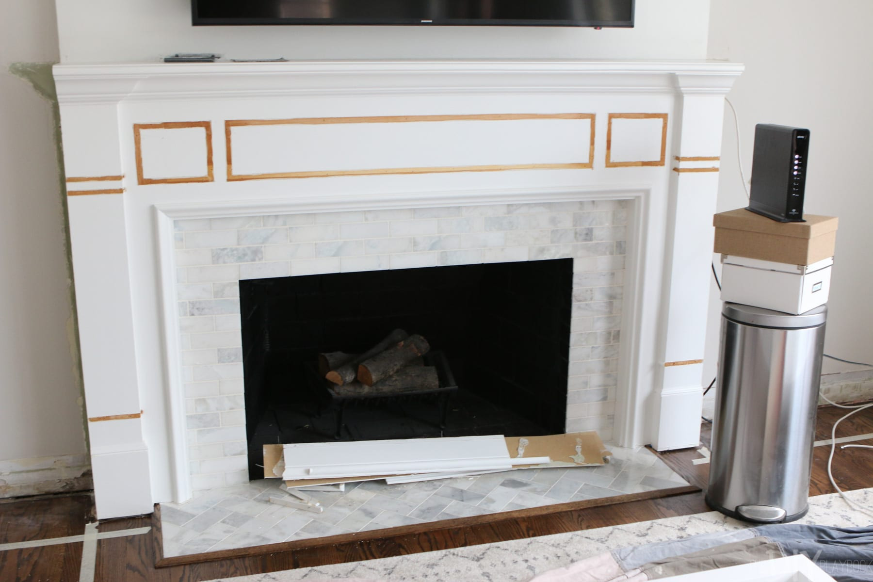 Best ideas about DIY Built Ins Around Fireplace
. Save or Pin White Built Ins Around the Fireplace Before and After Now.