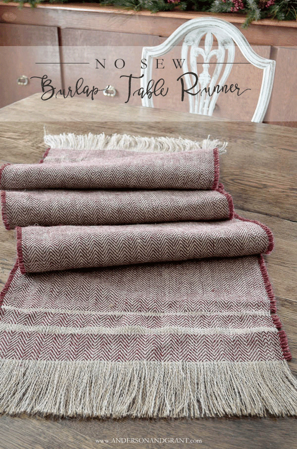 Best ideas about DIY Burlap Table Runners
. Save or Pin DIY No Sew Burlap Table Runner Now.