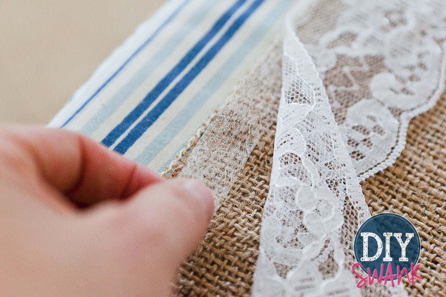 Best ideas about DIY Burlap Table Runners
. Save or Pin DIY Burlap and Lace Table Runner Tutorial Now.