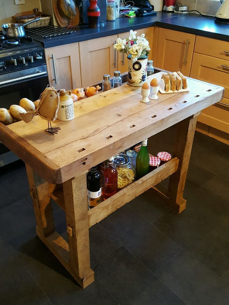 Best ideas about DIY Butcher Block Workbench
. Save or Pin Details about Vintage workbench kitchen island butchers Now.