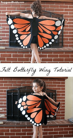 Best ideas about DIY Butterfly Costume
. Save or Pin Felt Monarch Butterfly Wings Tutorial Buggy and Buddy Now.