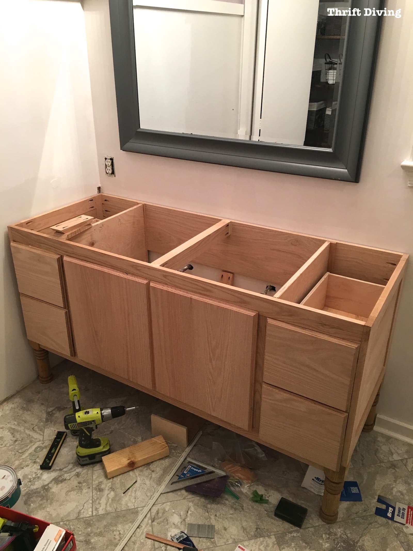 Best ideas about DIY Cabinet Drawer
. Save or Pin Building a DIY Bathroom Vanity Part 5 Making Cabinet Doors Now.