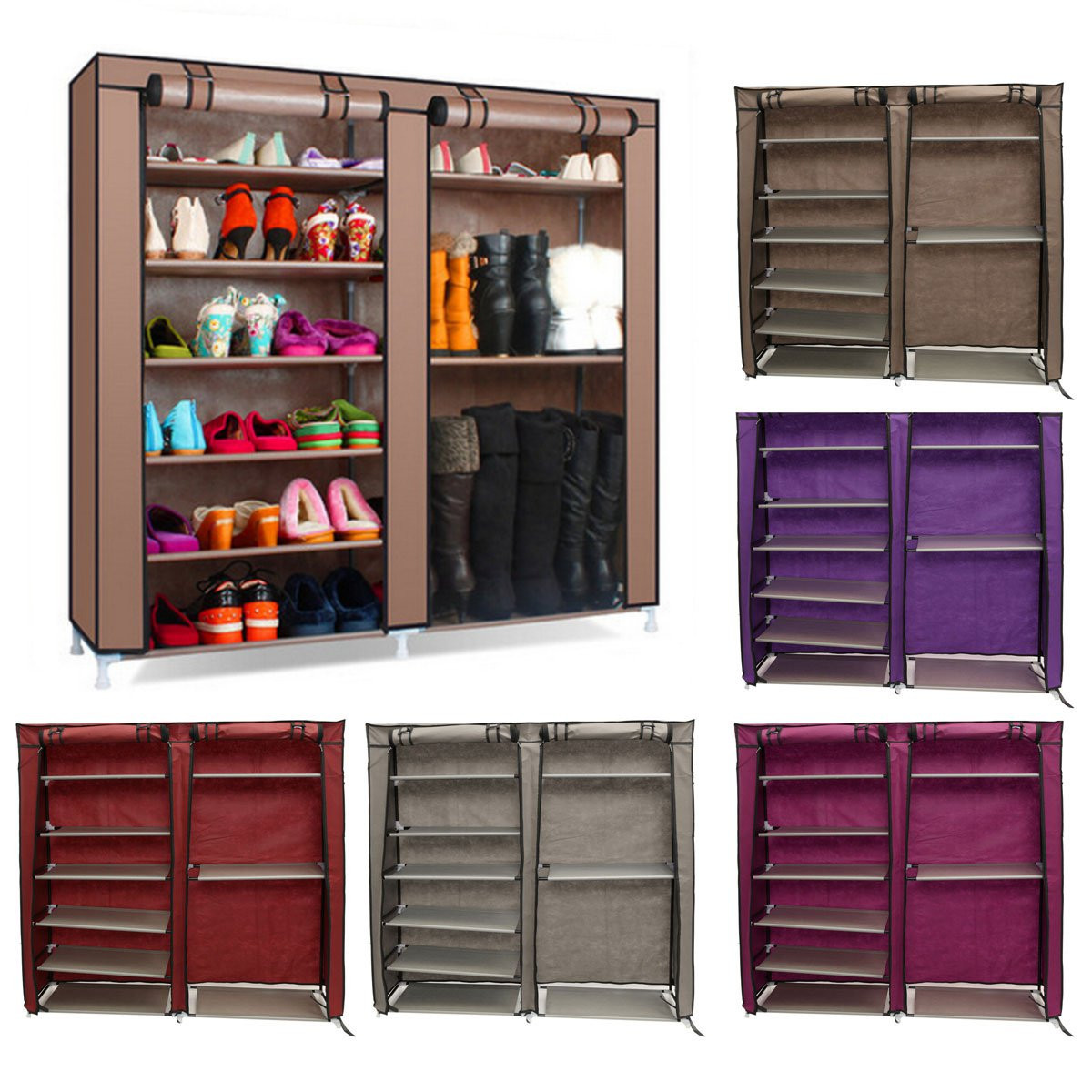Best ideas about DIY Cabinet Organizer
. Save or Pin 6 Tier Covered Shoes Rack DIY Storage Shelf Tidy Organizer Now.