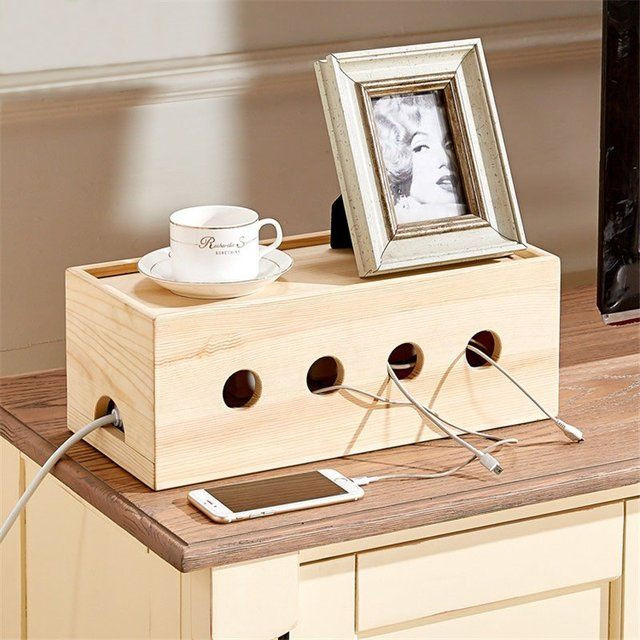 Best ideas about DIY Cable Management Box
. Save or Pin Wood Cable Organizer Box … home decore Now.