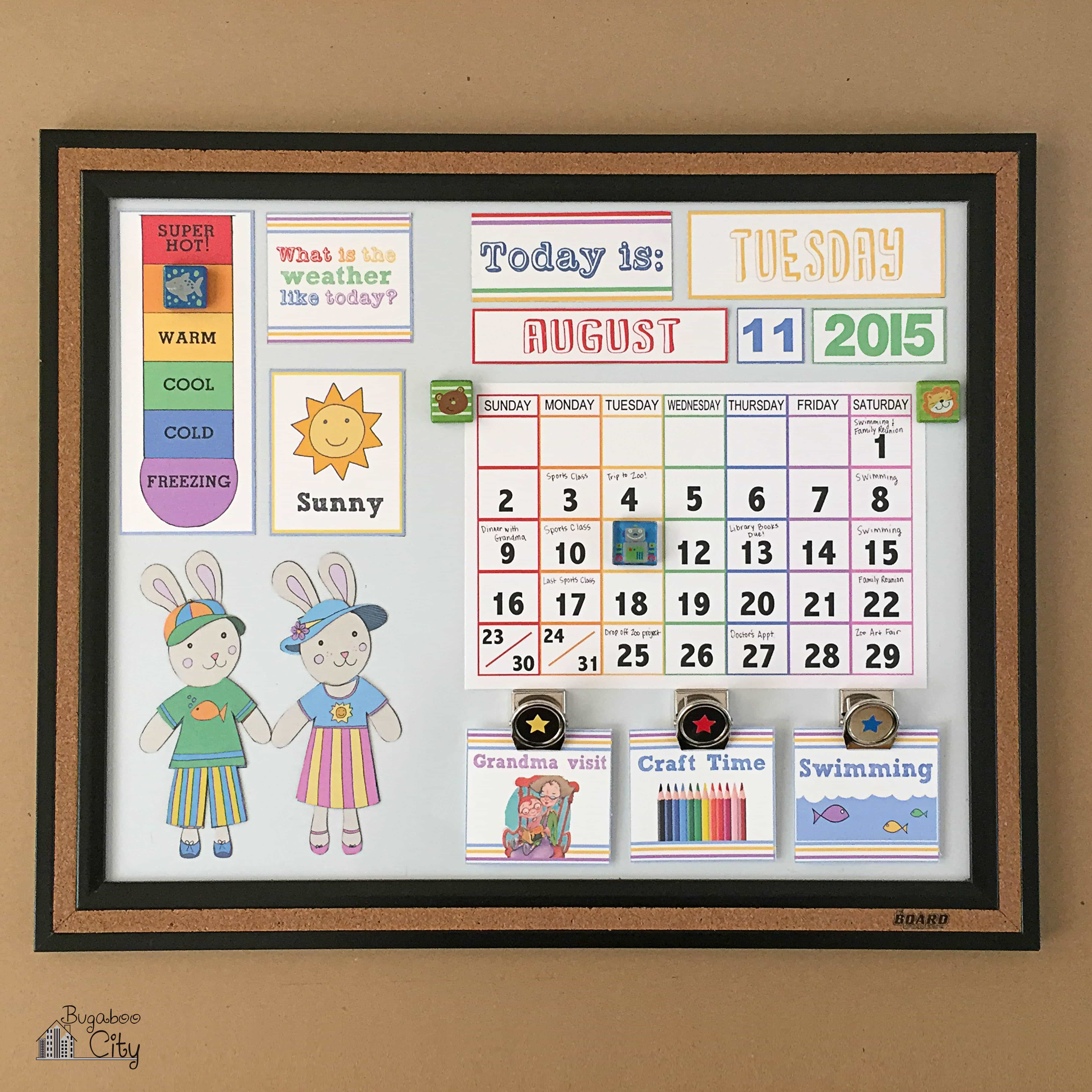 Best ideas about DIY Calendar Printable
. Save or Pin DIY Toddler Calender Magnet Board Lots of free printables Now.