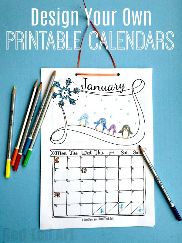 Best ideas about DIY Calendar Printable
. Save or Pin Free Cute Printable Calendar 2019 Red Ted Art Now.