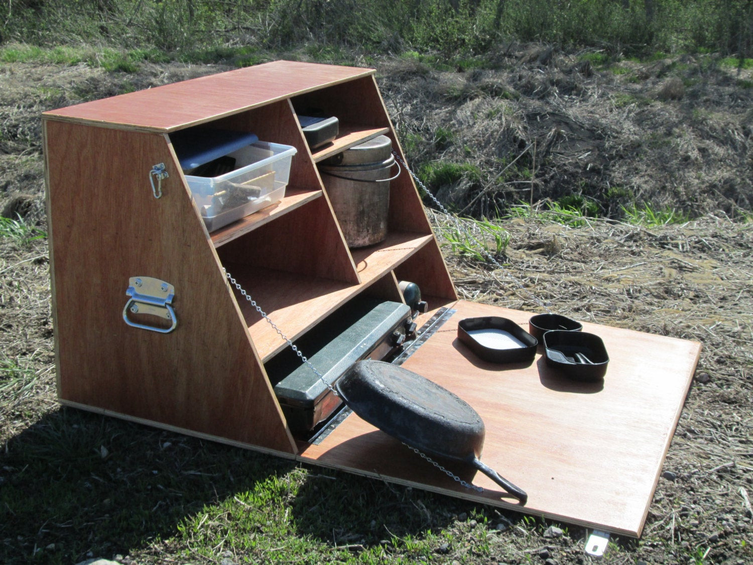 Best ideas about DIY Camping Kitchen
. Save or Pin Camp Kitchen Camping Cupboard Chuck Box Now.