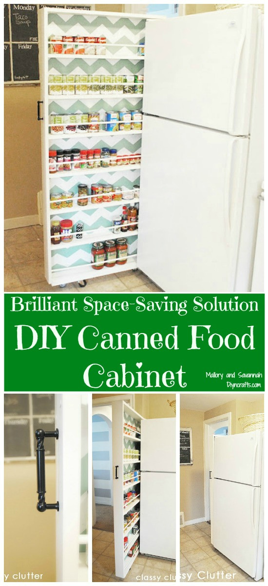 Best ideas about DIY Canned Food Organizer
. Save or Pin Brilliant Space Saving Solution – DIY Canned Food Cabinet Now.