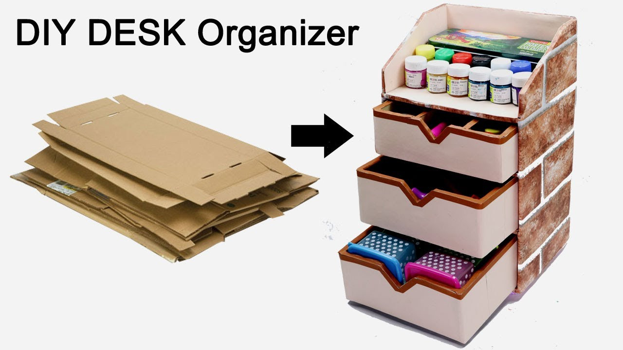 Best ideas about DIY Cardboard Organizer
. Save or Pin How to Make a Stationary DIY Desk Organizer Using Now.