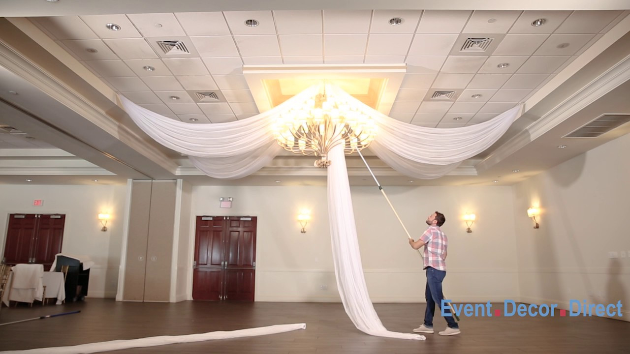 Best ideas about DIY Ceiling Draping Kit
. Save or Pin Prefabricated Ceiling Drape Kits Instructional Video Now.