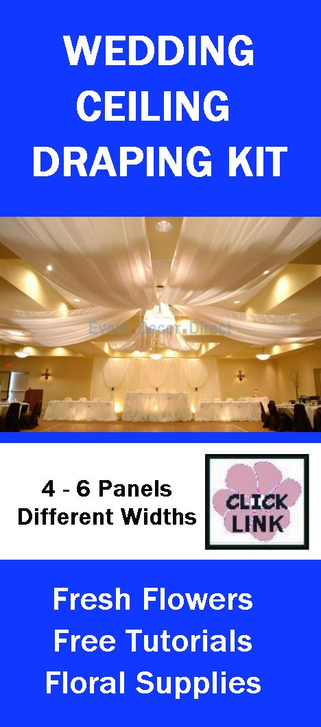 Best ideas about DIY Ceiling Draping Kit
. Save or Pin Ceiling Draping Kits Wedding Reception Decorations Now.