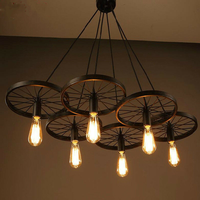 Best ideas about DIY Ceiling Light Fixtures
. Save or Pin New DIY Loft retro Iron Bicycle Wheels pendant lights Now.