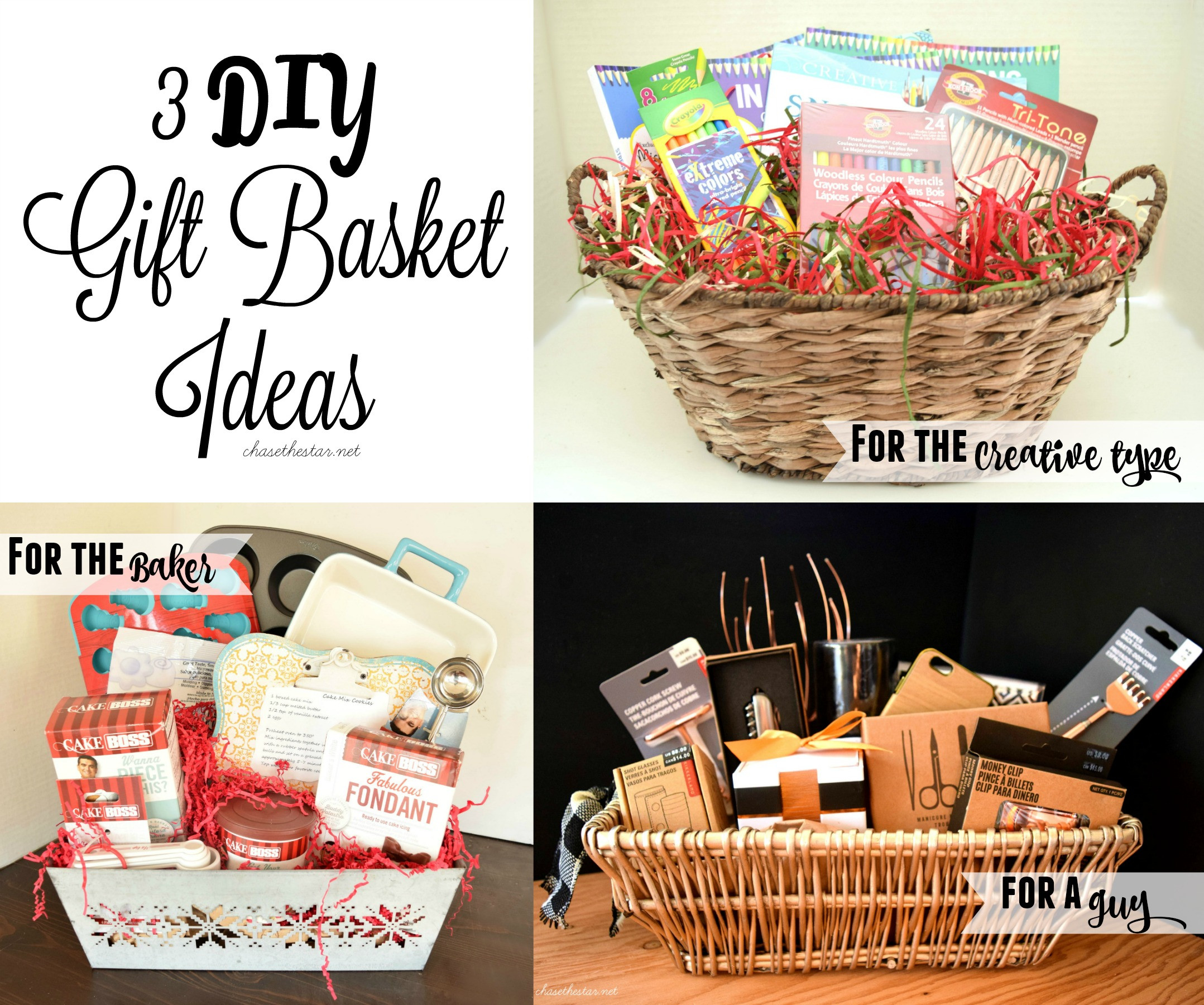 Best ideas about DIY Christmas Gift Baskets
. Save or Pin 3 DIY Gift Basket Ideas Now.