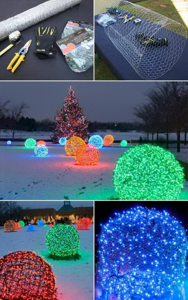 Best ideas about DIY Christmas Light Balls
. Save or Pin 20 Most Beautiful Outdoor Decoration Ideas for Christmas Now.