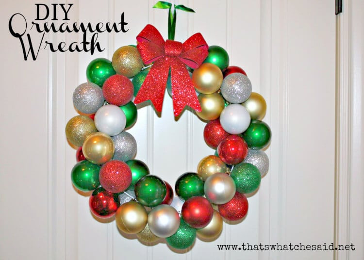 Best ideas about DIY Christmas Ornament Wreath
. Save or Pin DIY Christmas Ornament Wreath That s What Che Said Now.