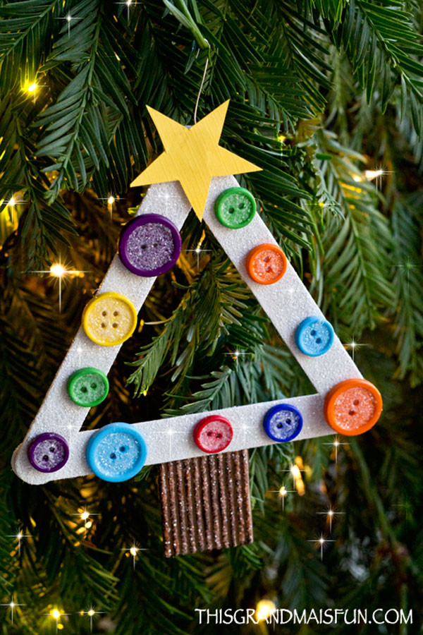 Best ideas about DIY Christmas Ornaments For Kids
. Save or Pin DIY Kids Craft Stick Christmas Tree Ornament TGIF This Now.