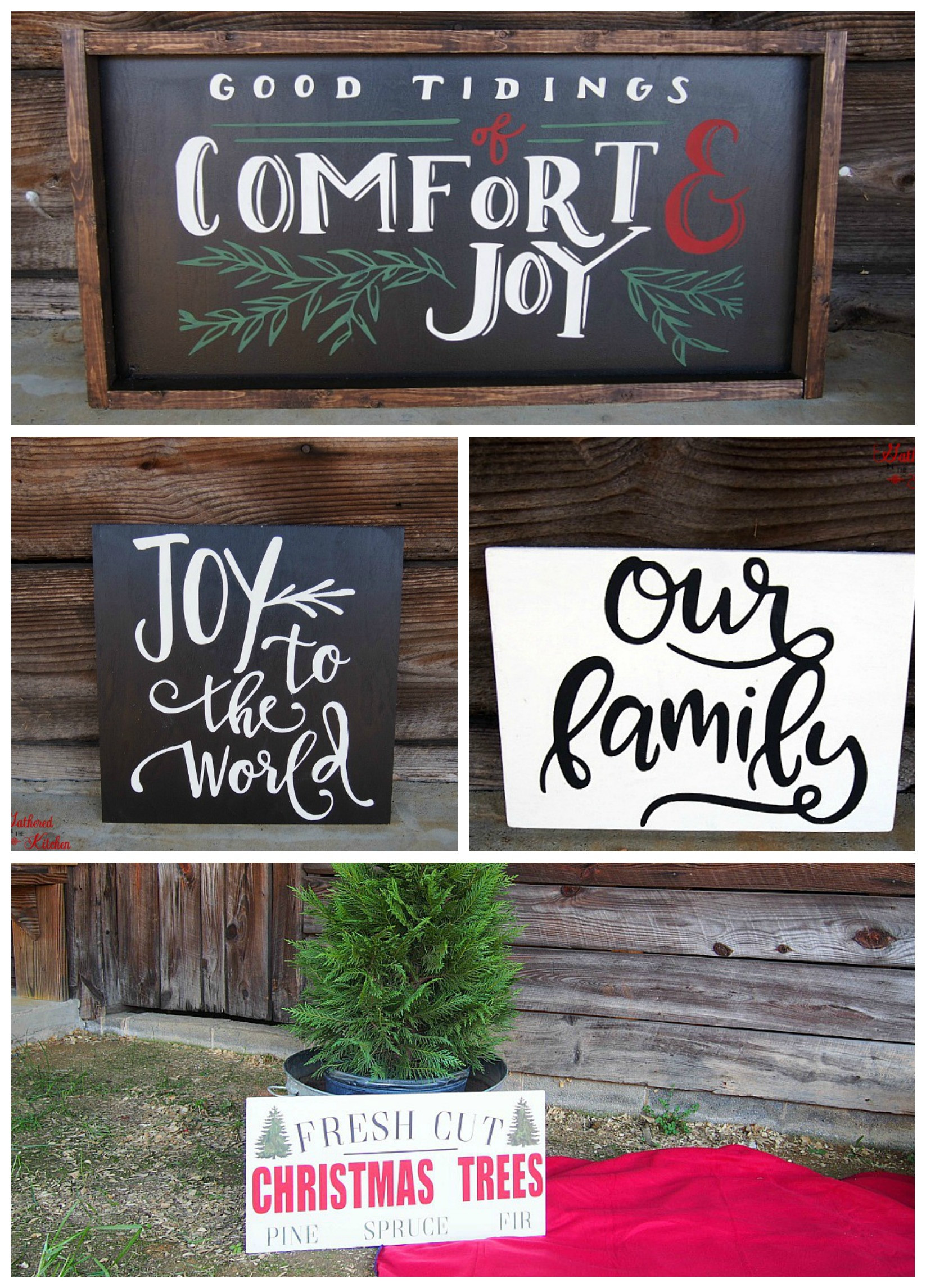 Best ideas about DIY Christmas Signs
. Save or Pin DIY Christmas Themed Winter Wooden Signs Gathered In The Now.