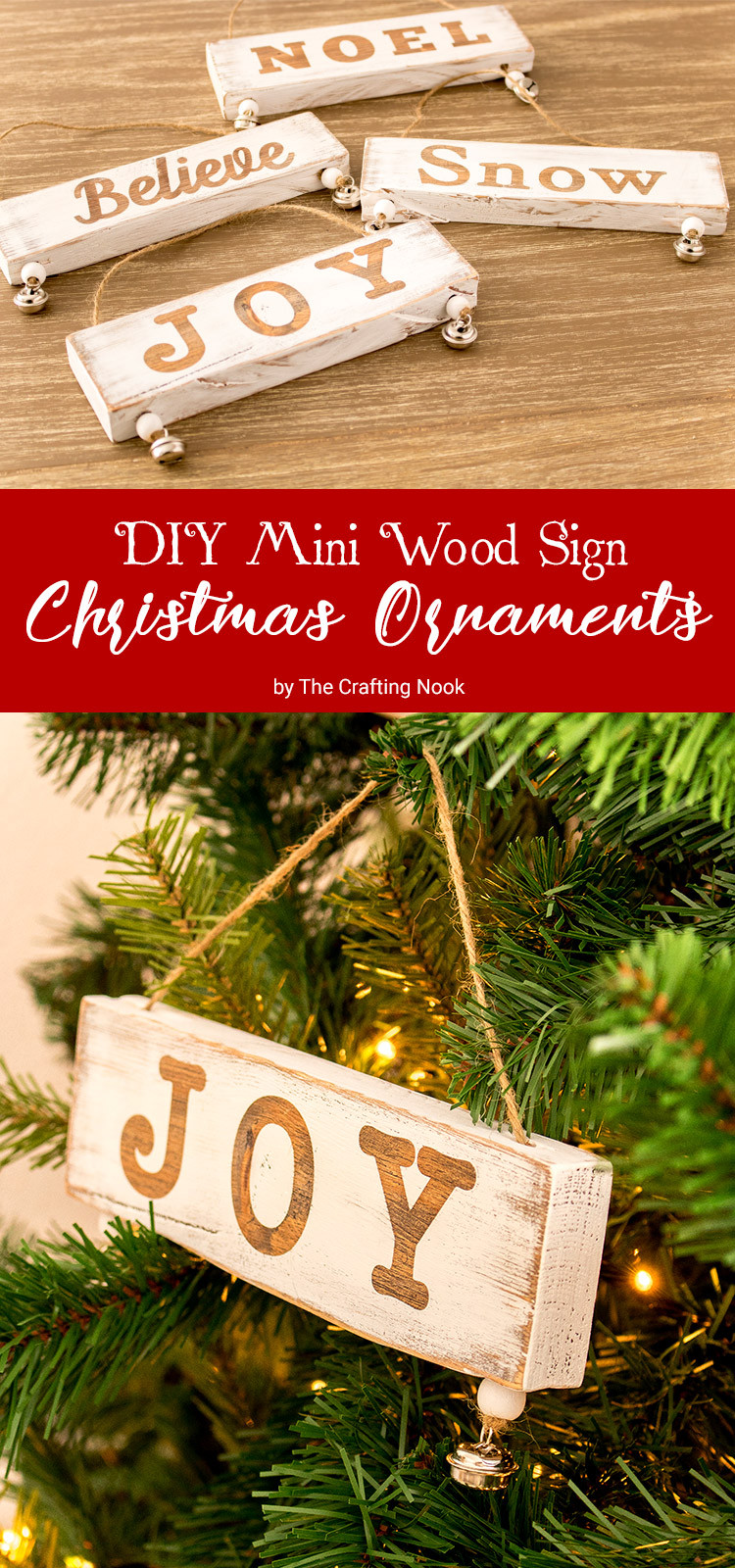 Best ideas about DIY Christmas Signs
. Save or Pin DIY Mini Wood Sign Christmas Ornaments Now.