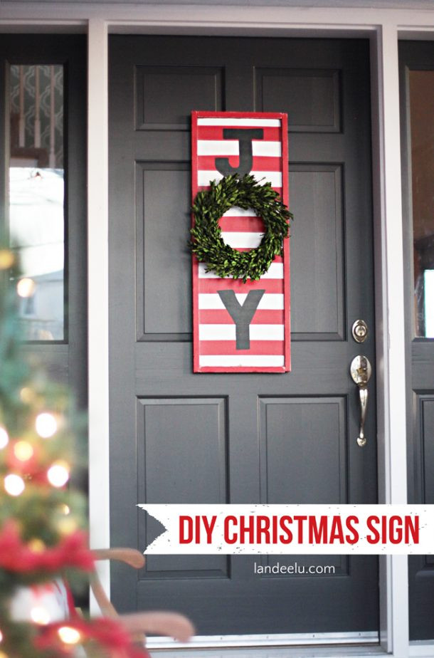 Best ideas about DIY Christmas Signs
. Save or Pin JOY DIY Christmas Sign landeelu Now.