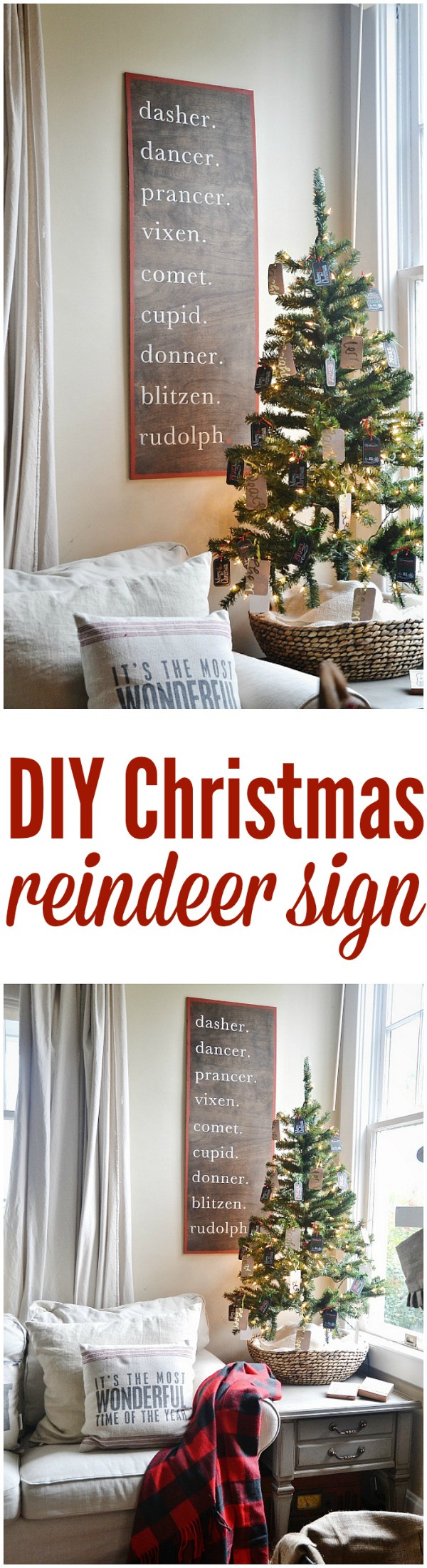 Best ideas about DIY Christmas Signs
. Save or Pin DIY Christmas Reindeer Sign Now.