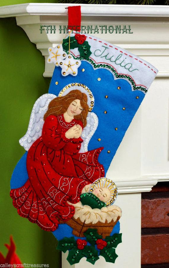 Best ideas about DIY Christmas Stocking Kit
. Save or Pin Bucilla Guardian Angel 16 Felt Christmas Stocking Kit Now.