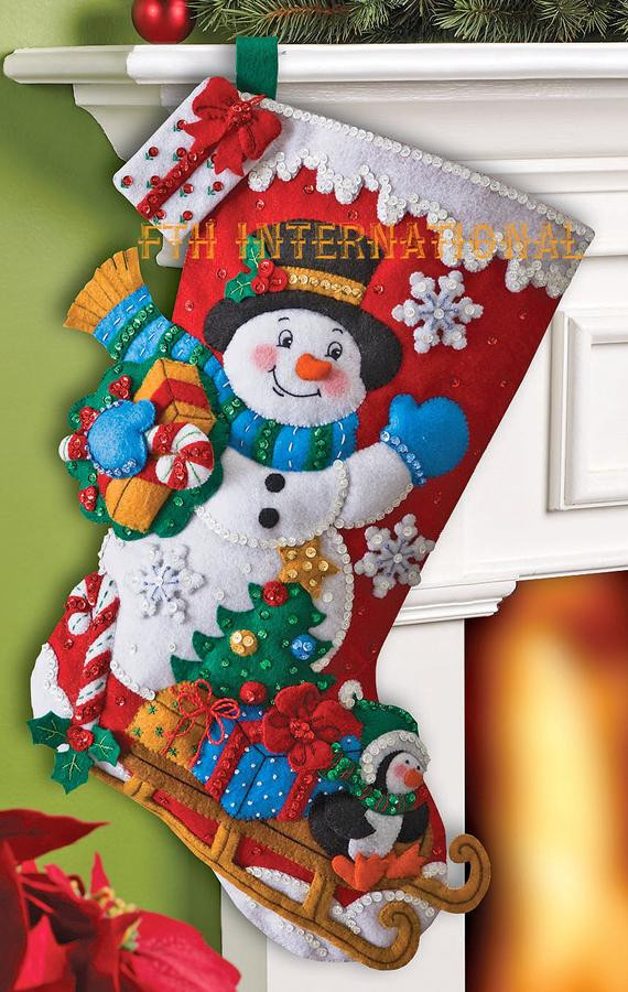Best ideas about DIY Christmas Stocking Kit
. Save or Pin Bucilla Snowman With Presents Felt Christmas Stocking Kit Now.