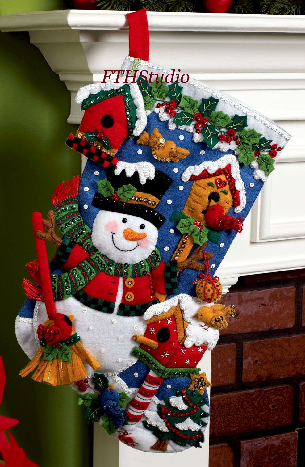 Best ideas about DIY Christmas Stocking Kit
. Save or Pin Snowman with Birds 18" Bucilla Felt Christmas Stocking Kit Now.