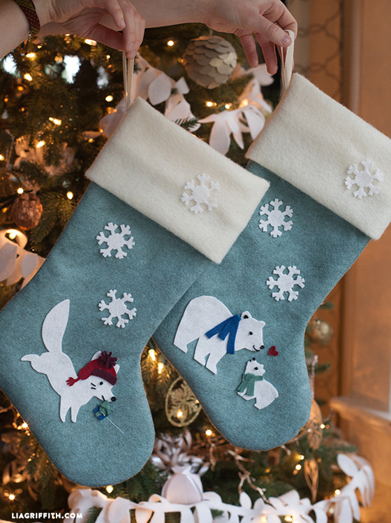 Best ideas about DIY Christmas Stocking
. Save or Pin DIY Felt Christmas Stockings Lia Griffith Now.