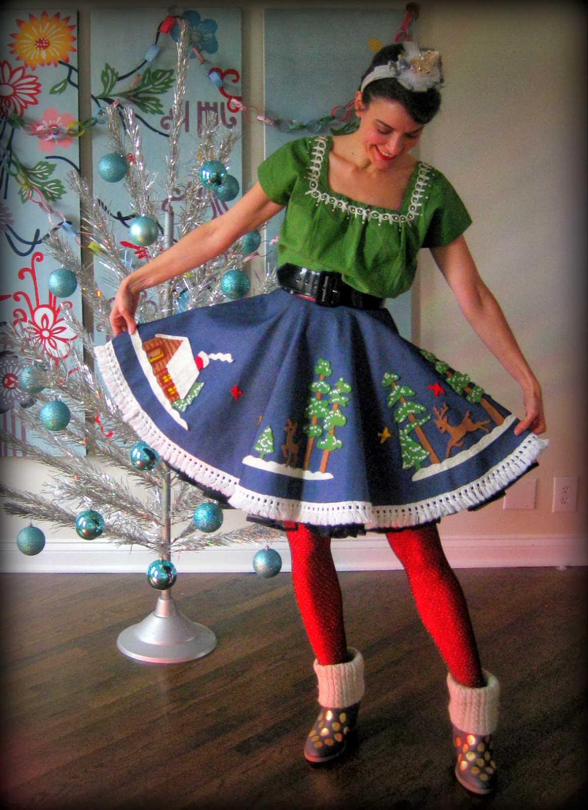 Best ideas about DIY Christmas Tree Skirt
. Save or Pin Cassie Stephens DIY Christmas Tablecloth to Skirt AND Now.