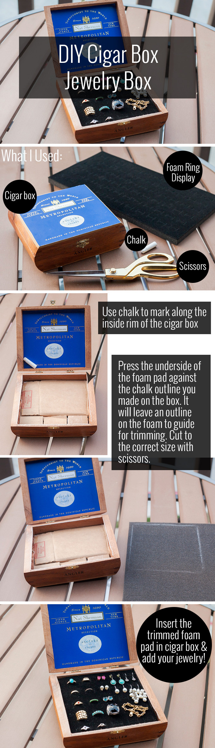 Best ideas about DIY Cigar Box
. Save or Pin DIY Cigar Box Jewelry Box Now.