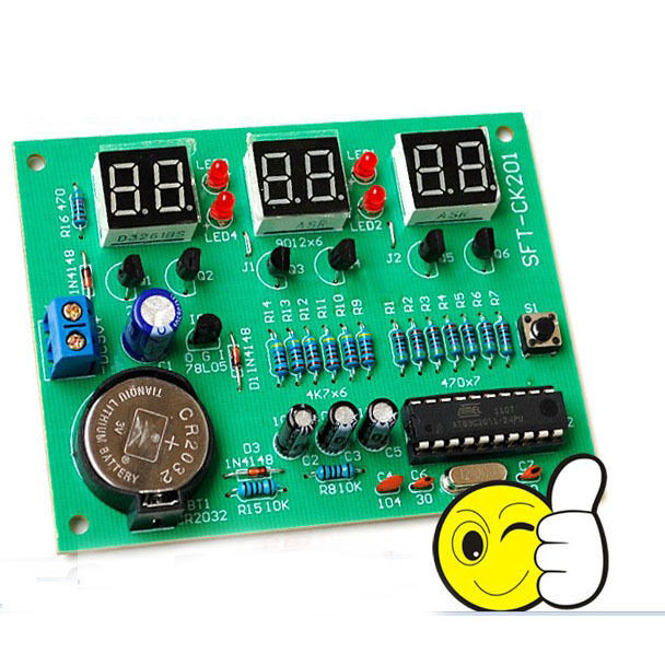 Best ideas about DIY Clock Kit
. Save or Pin AT89C2051 6 Digit LED Electronic clock parts Digital Clock Now.