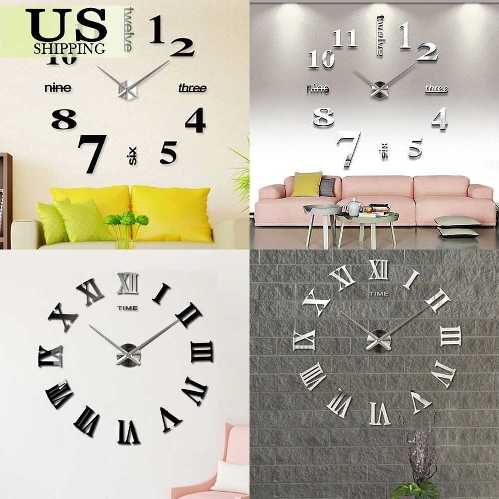 Best ideas about DIY Clock Kit
. Save or Pin Modern DIY Wall Clock Kit 3D Mirror Surface Sticker Now.