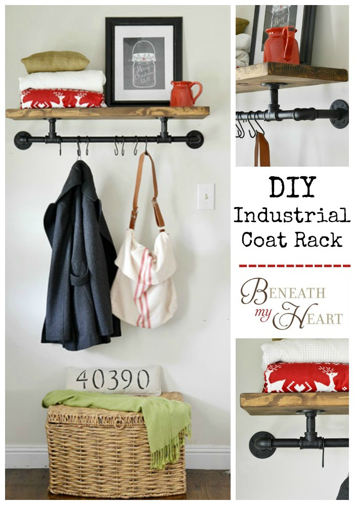 Best ideas about DIY Coat Rack
. Save or Pin DIY Industrial Coat Rack Beneath My Heart Now.