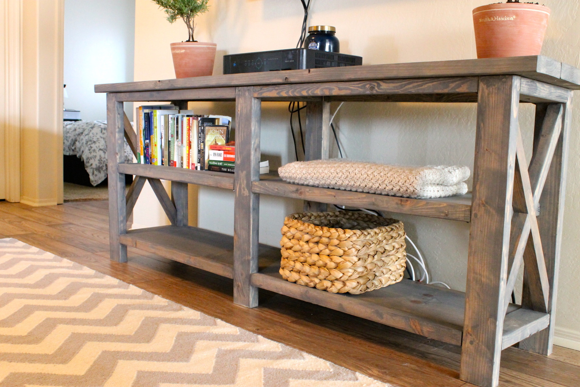 Best ideas about DIY Console Table With Shelf
. Save or Pin DIY X Console Table Now.