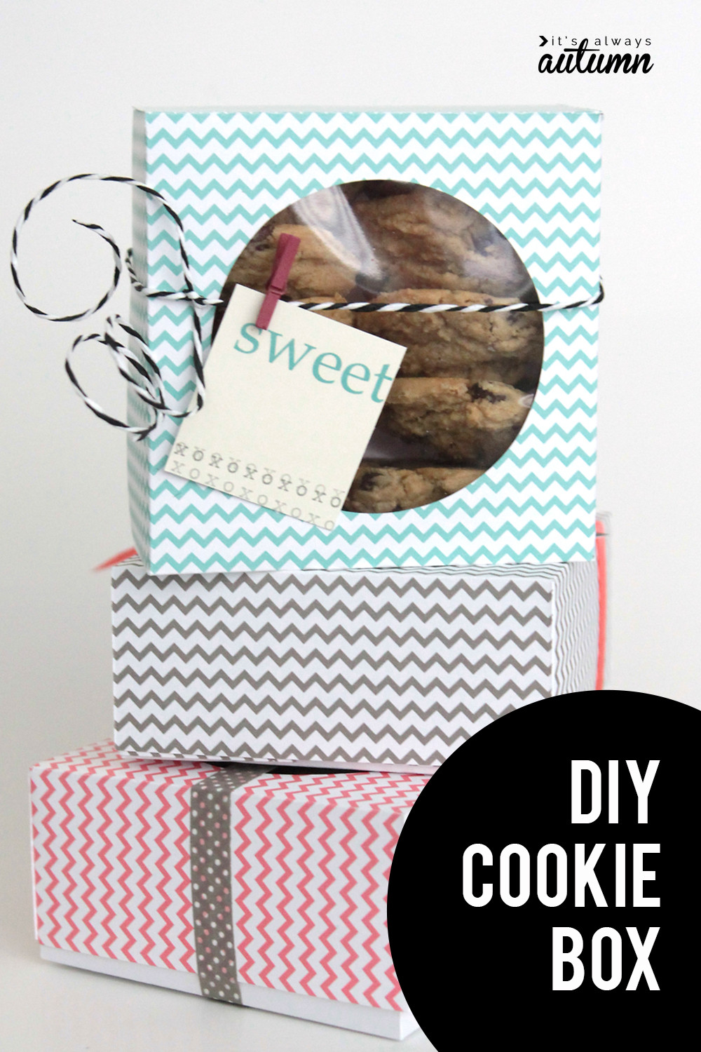 Best ideas about DIY Cookie Box
. Save or Pin easy DIY folded paper cookie & treat t box tutorial Now.