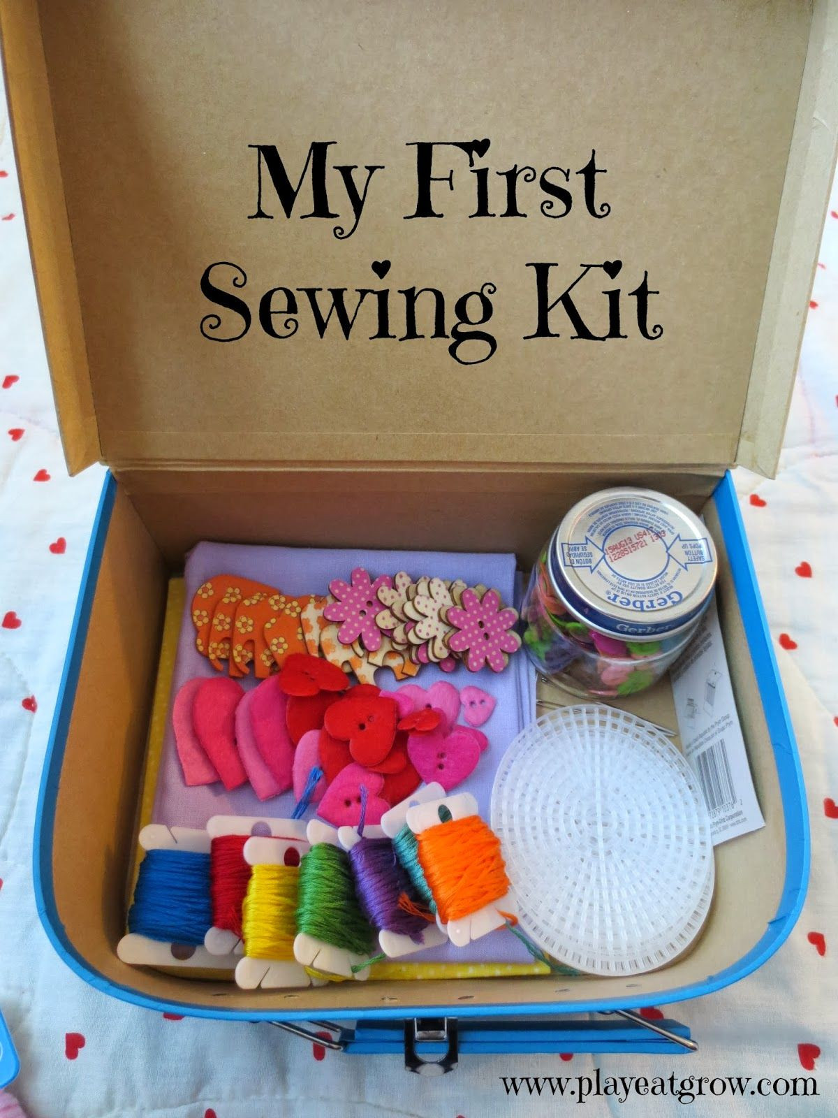 Best ideas about DIY Craft Kits
. Save or Pin Play Eat Grow DIY First Sewing Kit Great t idea for Now.