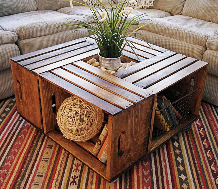 Best ideas about DIY Crate Coffee Table
. Save or Pin How to Make Wine Crate Coffee Table DIY & Crafts Now.