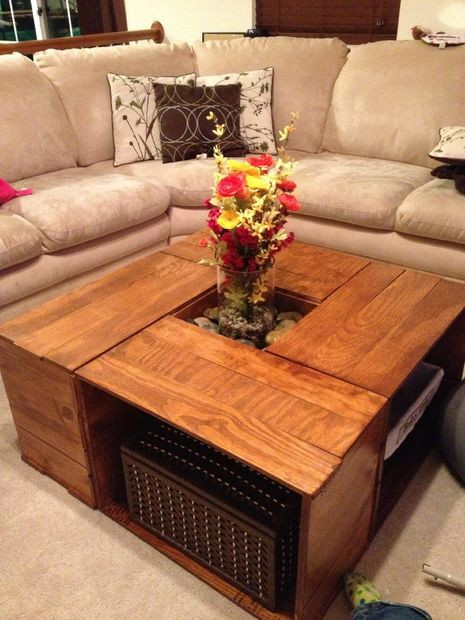 Best ideas about DIY Crate Coffee Table
. Save or Pin 20 DIY Wooden Crate Coffee Tables Now.