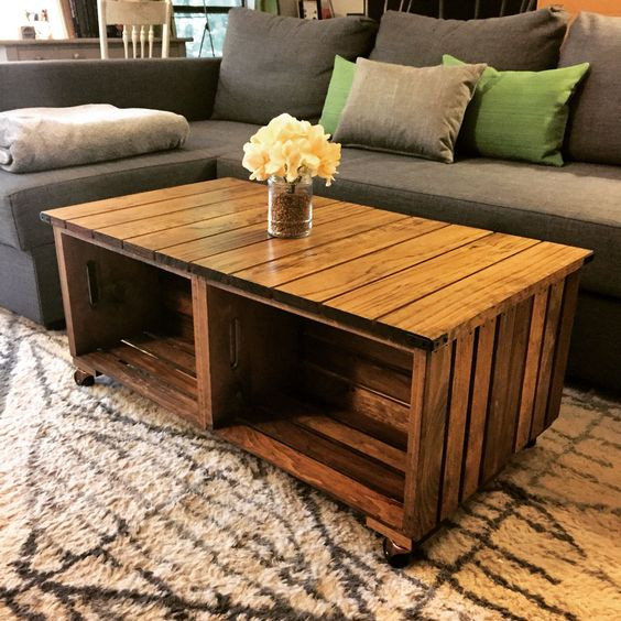 Best ideas about DIY Crate Coffee Table
. Save or Pin Our DIY wood crate coffee table How we did it We used 4 Now.