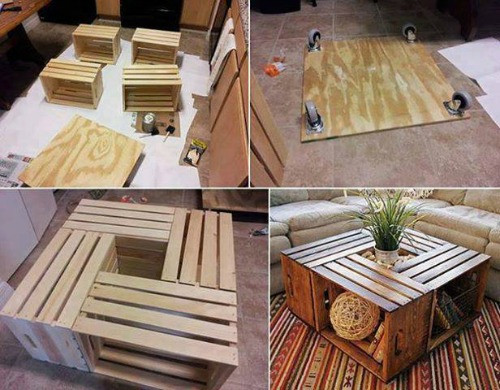 Best ideas about DIY Crate Coffee Table
. Save or Pin 20 DIY Wooden Crate Coffee Tables Now.