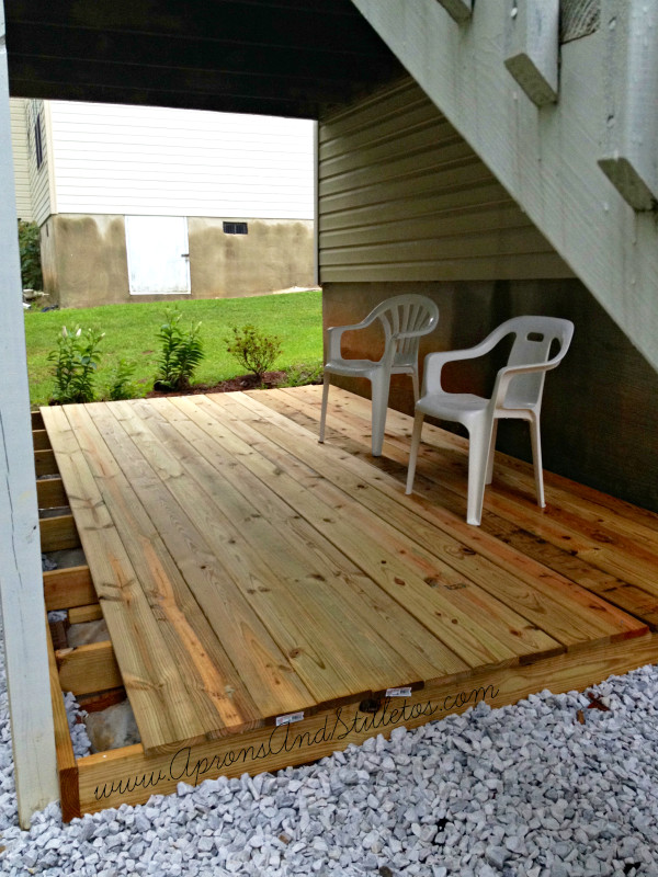 Best ideas about DIY Deck Build
. Save or Pin DIY Ground Level Deck Update – Aprons And Stilletos Now.