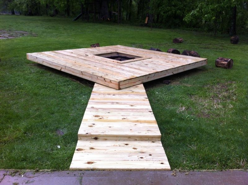 Best ideas about DIY Deck Fire Pit
. Save or Pin DIY floating deck with fire pit took 2 days Now.