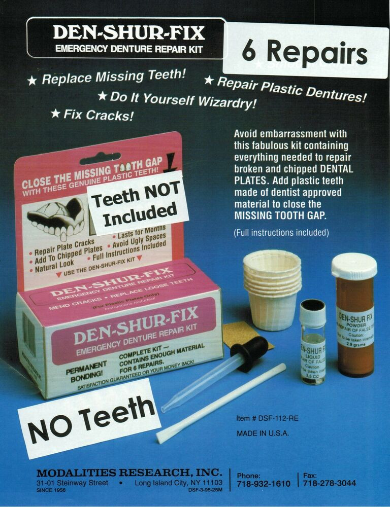Best ideas about DIY Denture Kits
. Save or Pin 2 Two DEN SHUR FIX Emergency Denture 6 Repair Kits Teeth Now.
