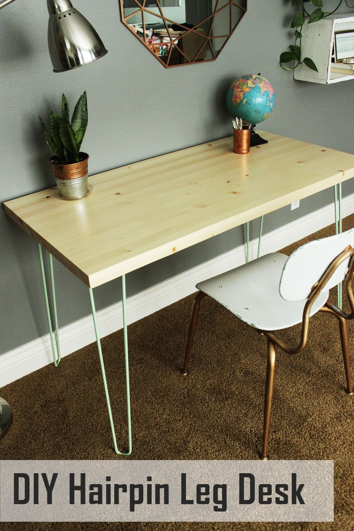 Best ideas about DIY Desk Legs
. Save or Pin DIY Contemporary Hairpin Leg Desk Now.